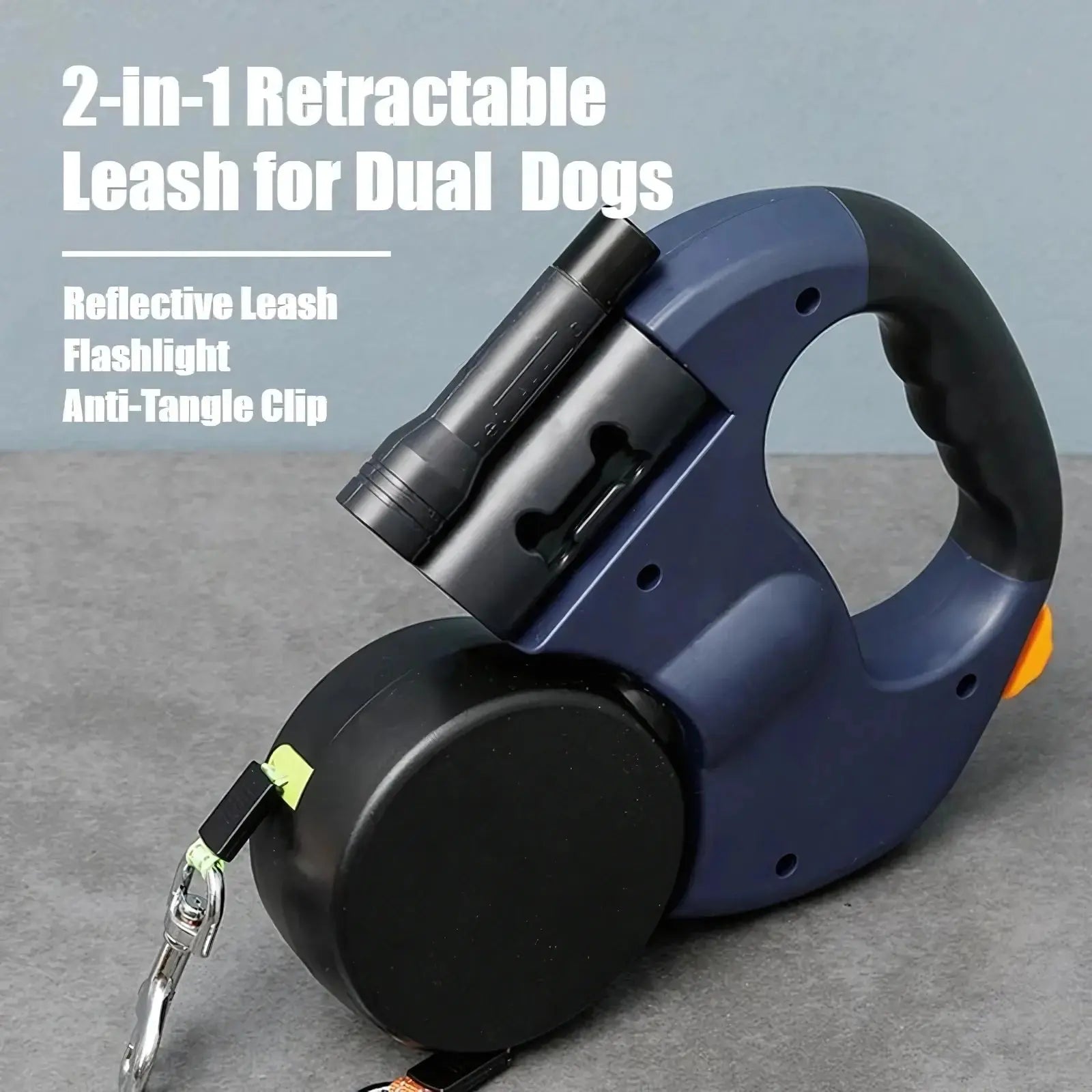 Petmaxbox Dual Retractable Dog Leash with Lights Petmaxbox