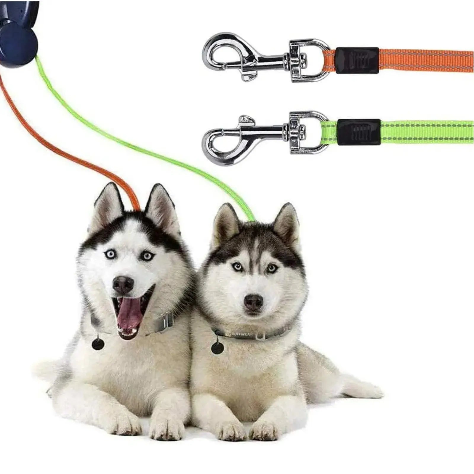 Petmaxbox Dual Retractable Dog Leash with Lights Petmaxbox